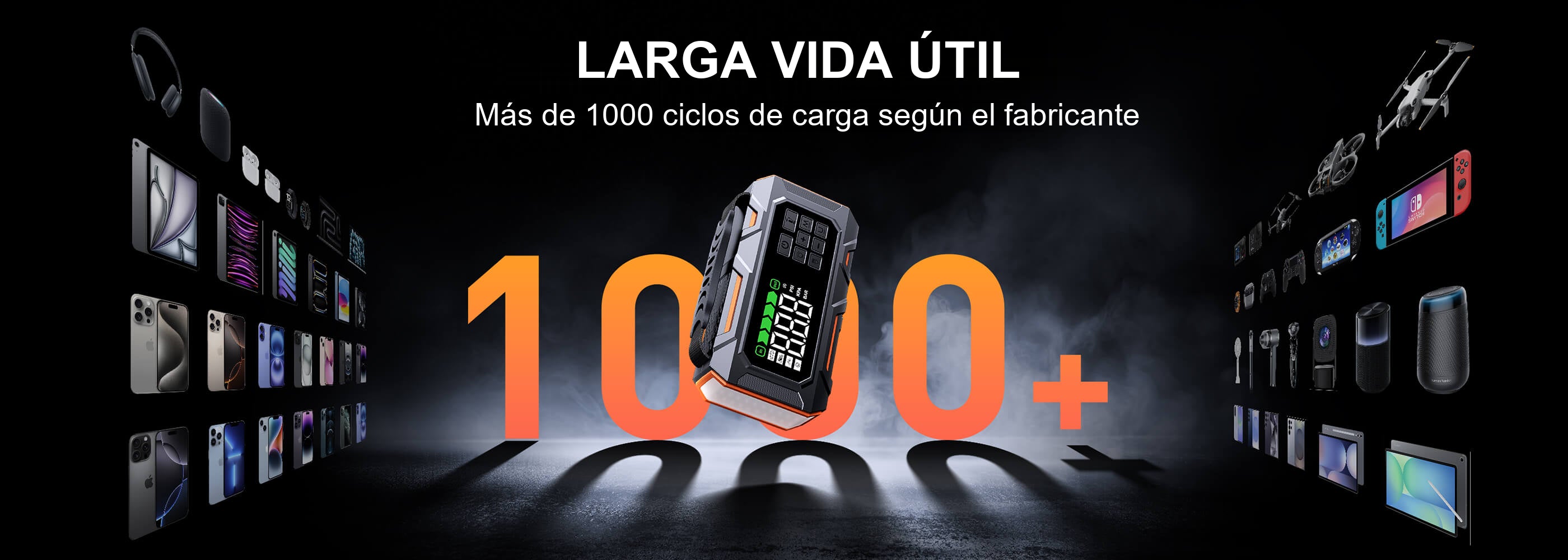 Buture Beta09 · LARGA VIDA ÚTIL · Más de 1000 ciclos de carga según el fabricante
