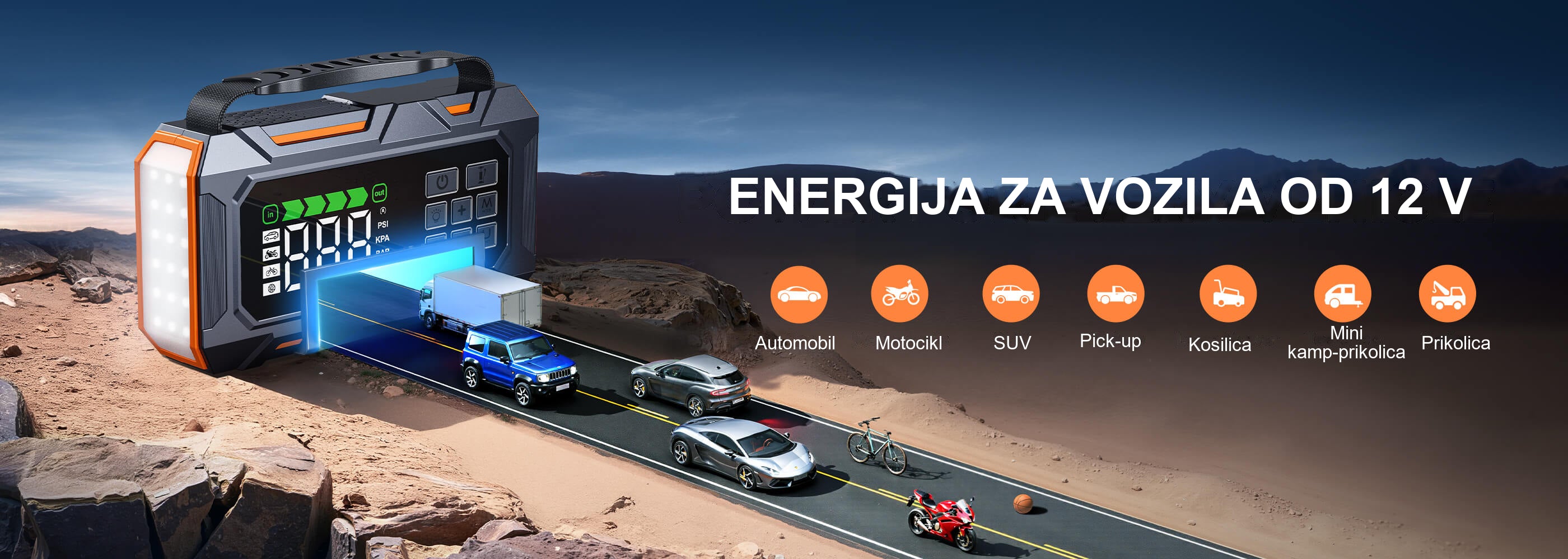 Buture Beta09 · ENERGIJA ZA VOZILA OD 12 V · Automobil