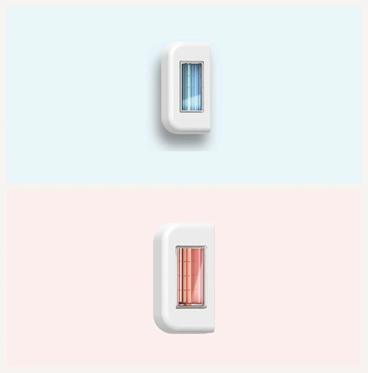 Two interchangeable Flasher Pro lenses with blue and red windows