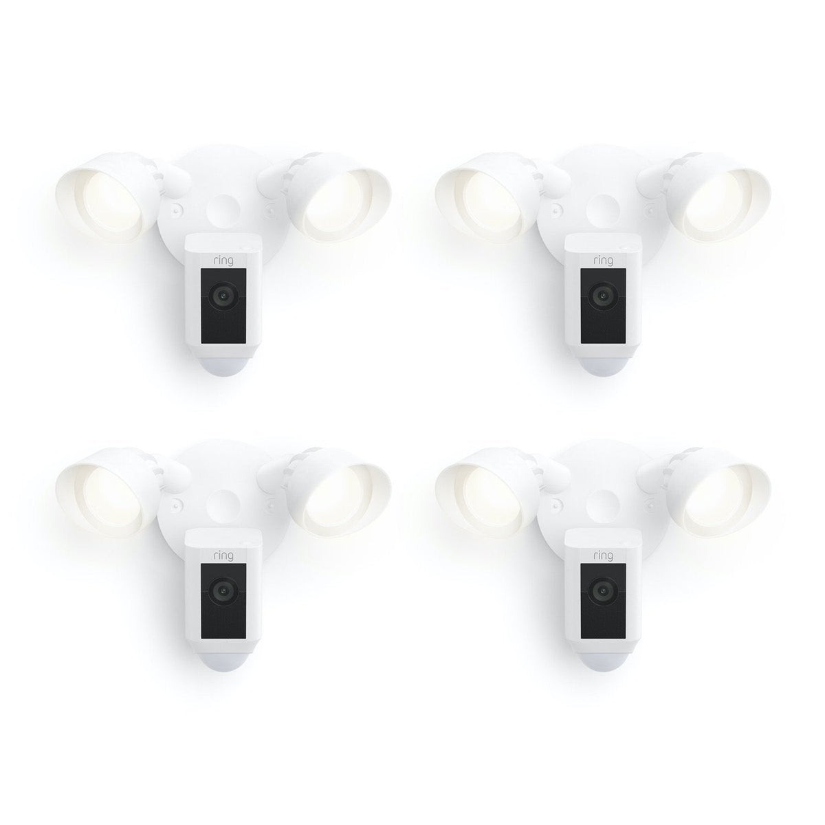 Ring Floodlight Cam Plus White Wired 4-pack gallery image 1