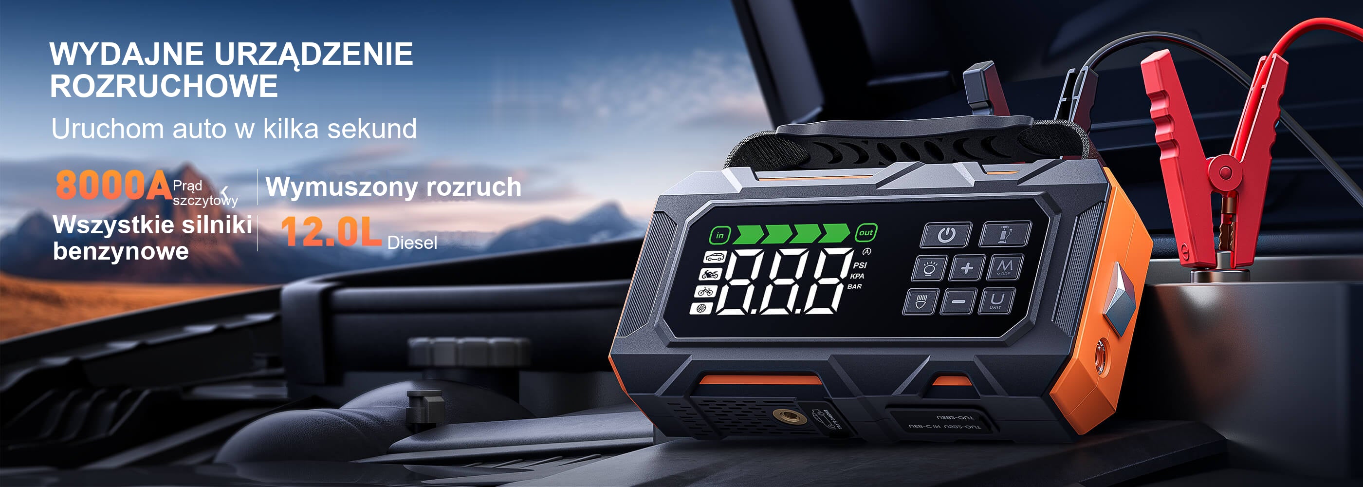 Buture Beta09 · WYDAJNE URZĄDZENIE ROZRUCHOWE · Uruchom auto w kilka sekund